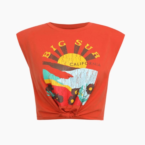 Micas - Big Sur Top and Orange Knit Skirt - Size M - Picture 3 of 7